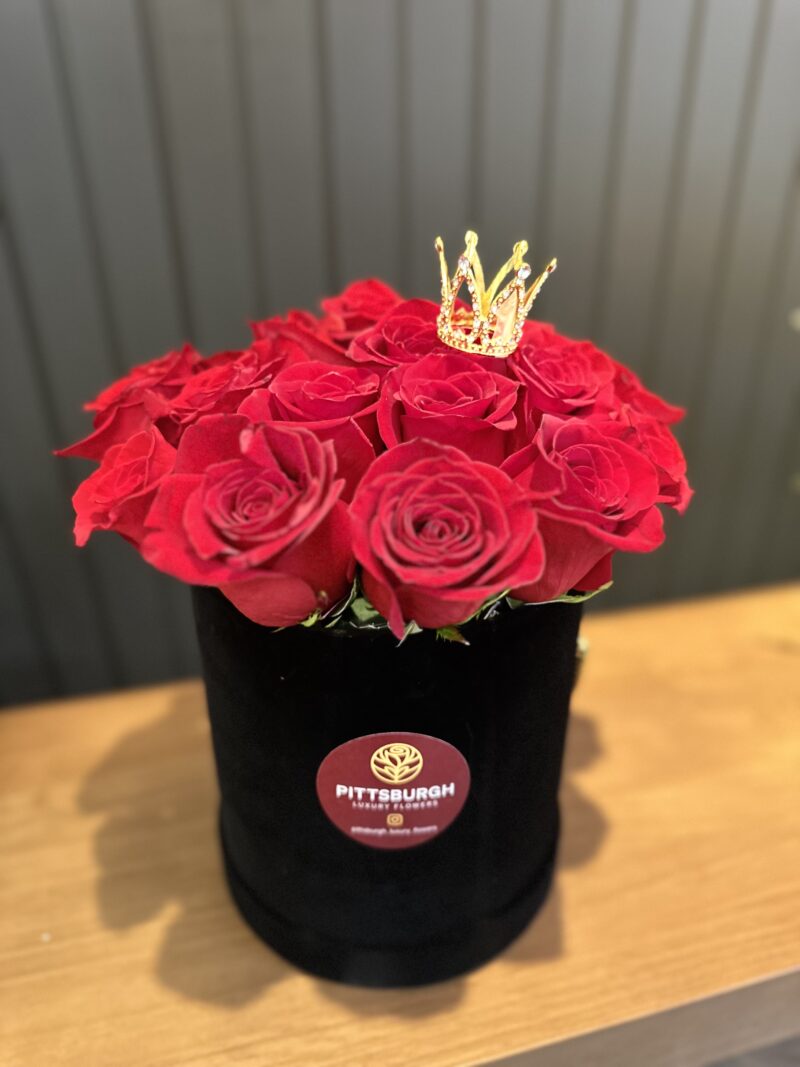 Royal Rose Box  - Rounded Black Box