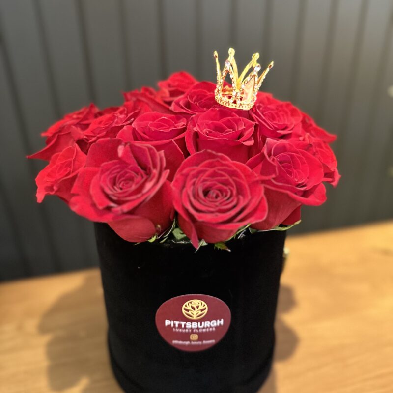 Royal Rose Box  - Rounded Black Box