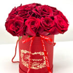 Rose Bouquet - Rounded Red Box
