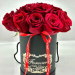 Rose Bouquet - Rounded Black Box