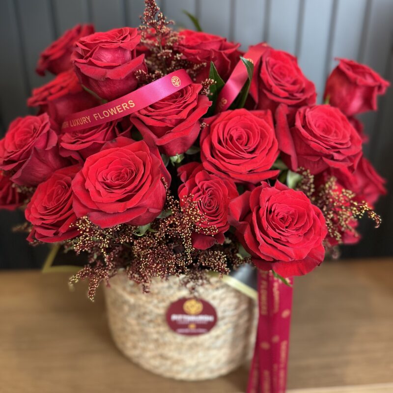 Velvet Basket Bouquet (Large bouquet)