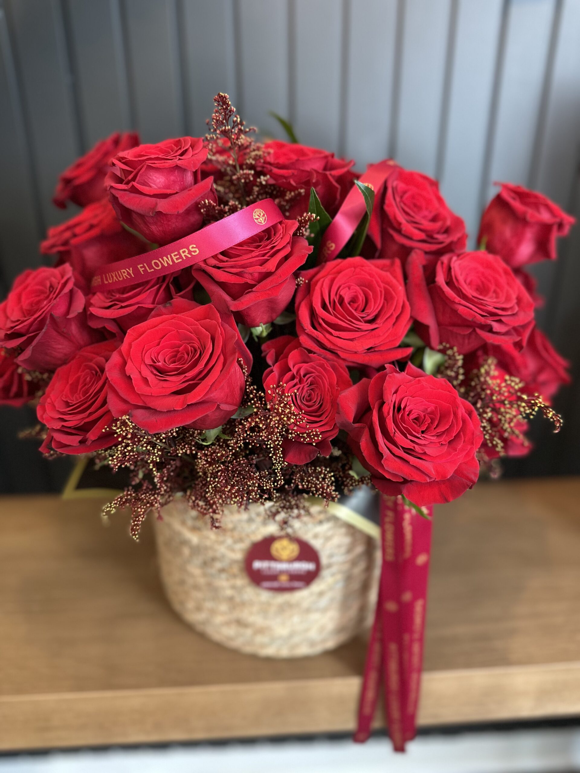 Velvet Basket Bouquet (Large bouquet)